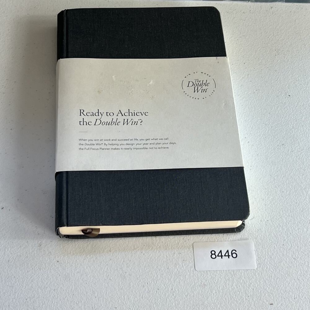 The Double Win Planner Black Hardcover Notebook 9.5 x 6" - Picture 9 of 9